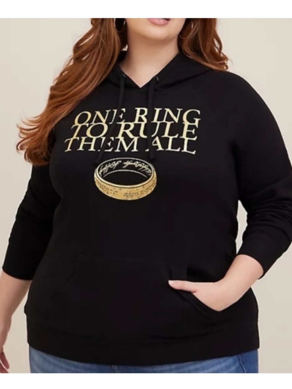 TORRID NWT WARNER BROS. LORD OF THE RINGS COZY FLEECE RAGLAN HOODIE